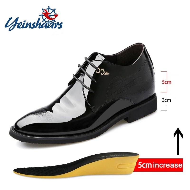 Young Men Formal Wear - 남성용 엘리베이터 슈즈, 특허 가죽, 정장