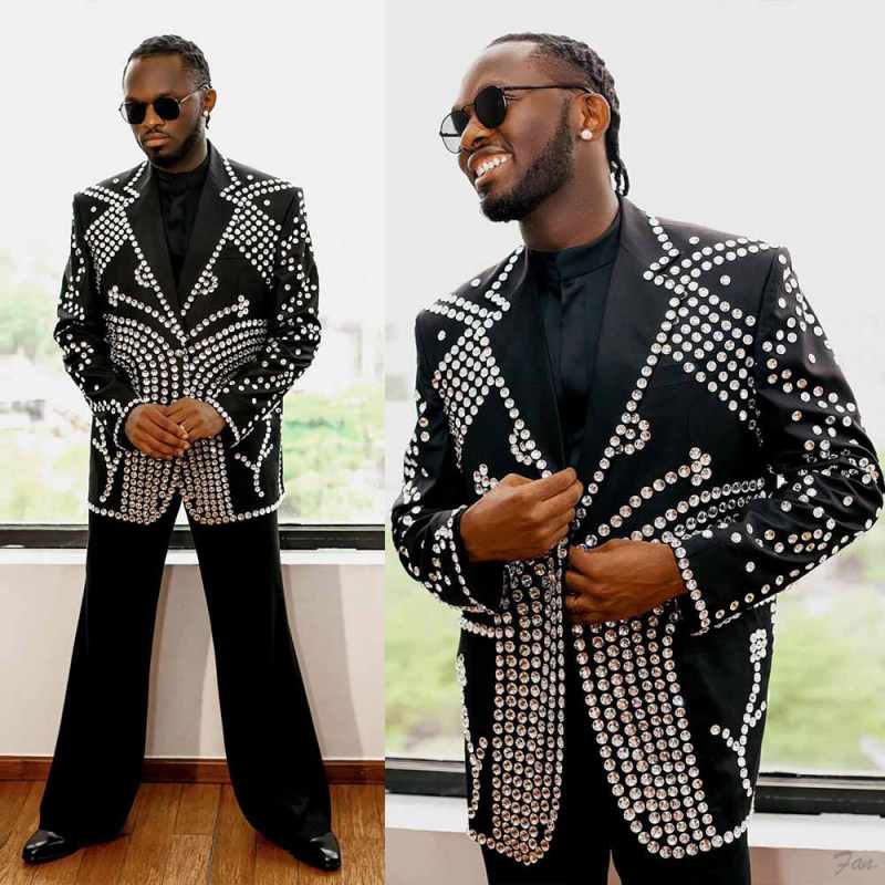 Men Formal Party Wear Outfit - 빅 다이아몬드 남성 턱시도 크리스탈 정장