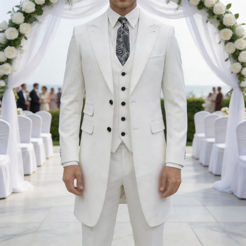 Men Formal Party Wear Outfit - 슬림핏 3피스 정장 남성복 롱자켓 맞춤