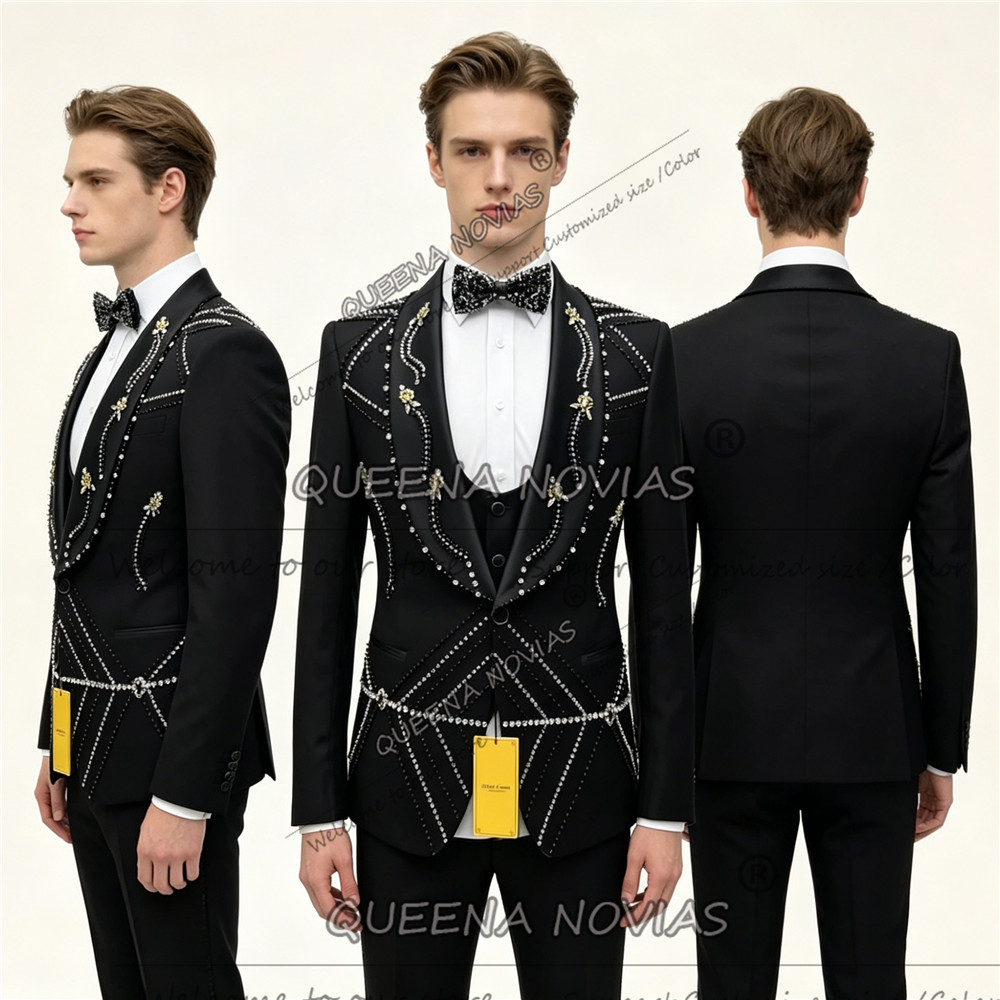 Unique Men'S Formal Wear - 유니크 디자인 슬림핏 남성 정장 3피스