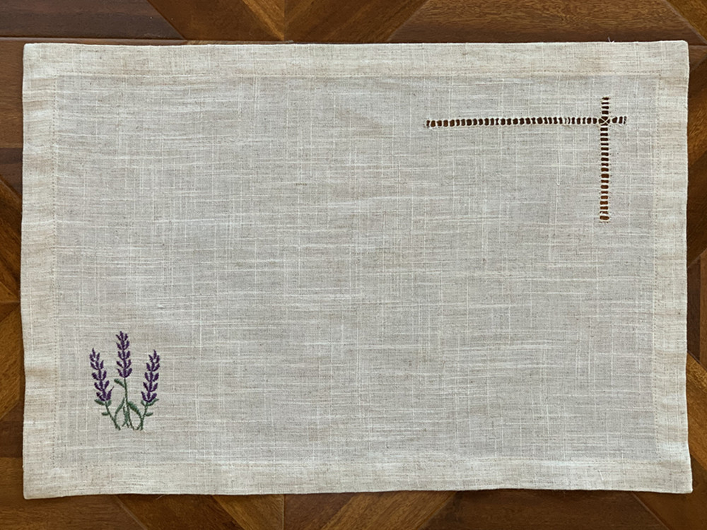 헴스티치 냅킨/플레이스매트 프로방스, 프랑스, 라벤더  - Monogrammed Handkerchief 리뷰 및 가격