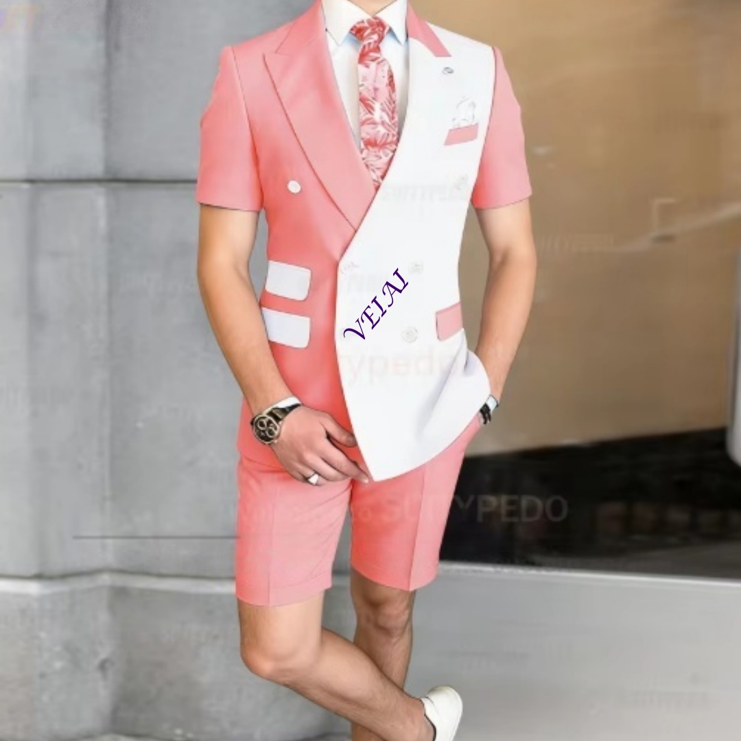 여름 남성용 2피스 캐주얼 정장 세트(반팔 및 반바지) - Formal Wear For Men In Wedding 리뷰 및 가격