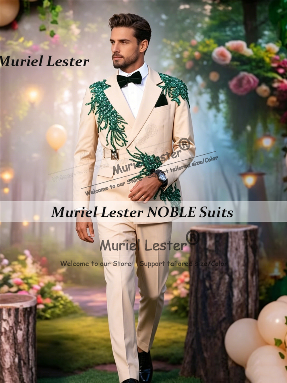 맞춤형 라인스톤 비즈 장식 웨딩 남성 정장, 독특한 디 - Unique Men'S Formal Wear 리뷰 및 가격