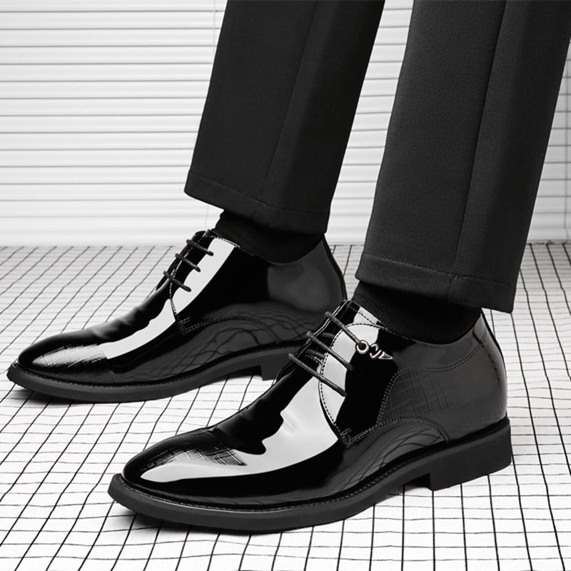 남성용 엘리베이터 슈즈, 특허 가죽, 정장 슈즈, 포인 - Young Men Formal Wear 리뷰 및 가격