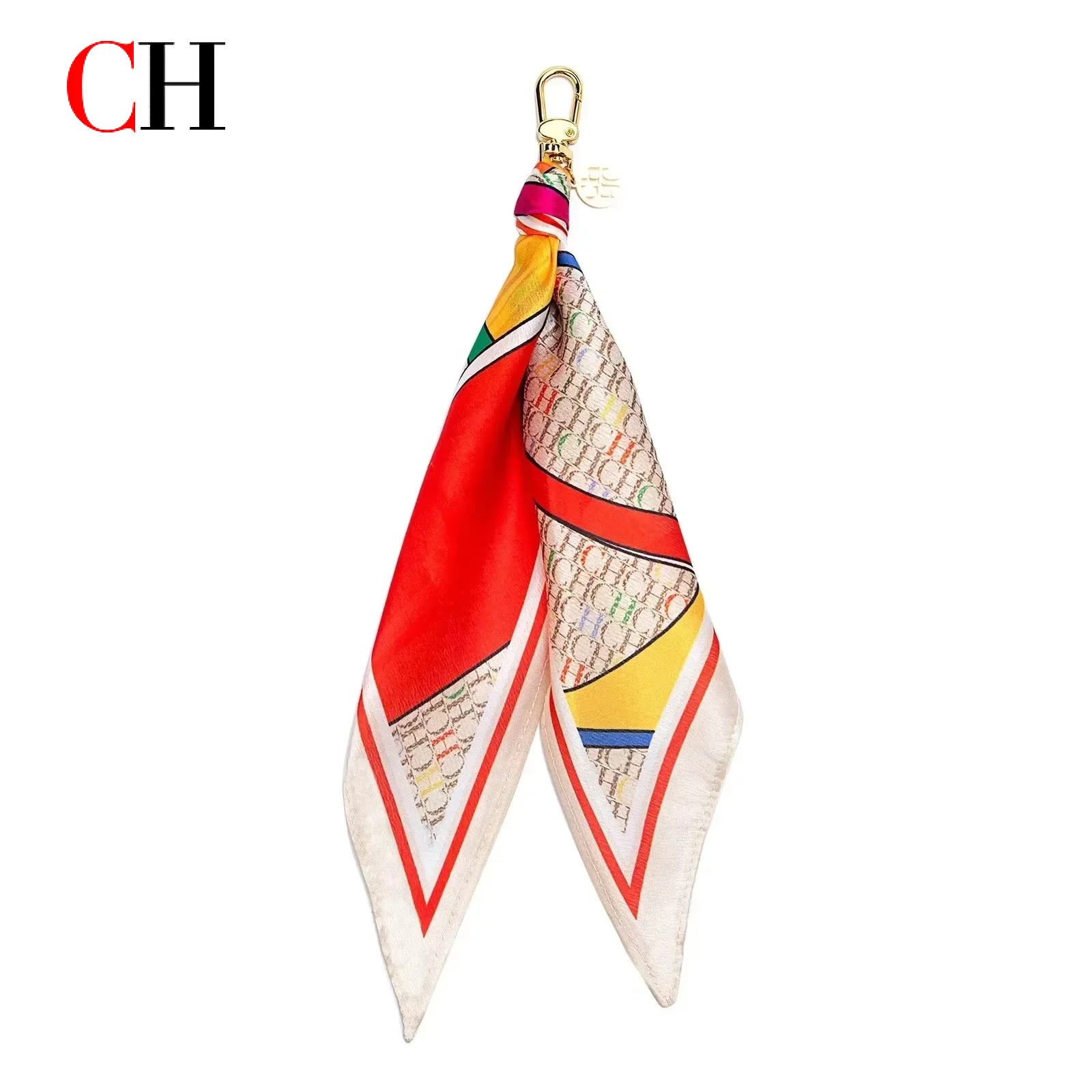 CH 스카프 키체인 가방 참 장식 모노그램 프린트 실크 - Monogrammed Handkerchief 리뷰 및 가격