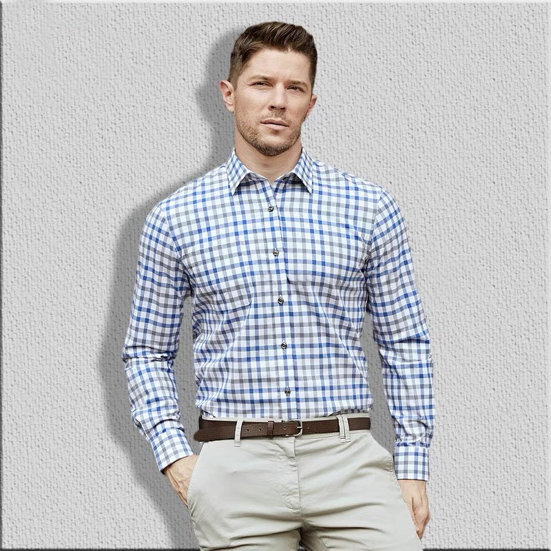남성용 통기성 순면 긴팔 셔츠, 편안한 비즈니스 캐주얼 - Men Formal Wear Top 리뷰 및 가격