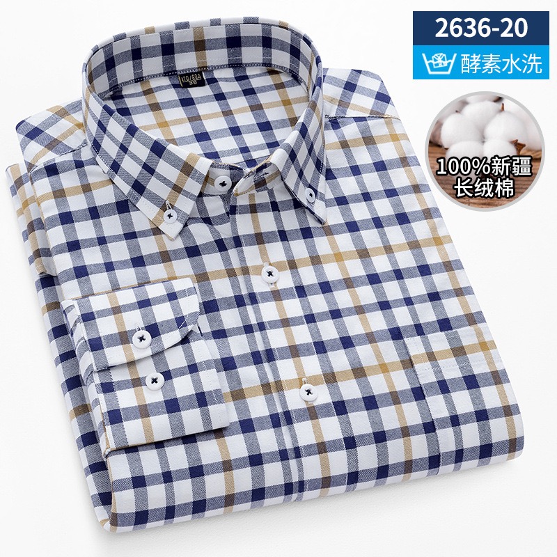남성용 통기성 순면 긴팔 셔츠, 편안한 비즈니스 캐주얼 - Men Formal Wear Top 리뷰 및 가격