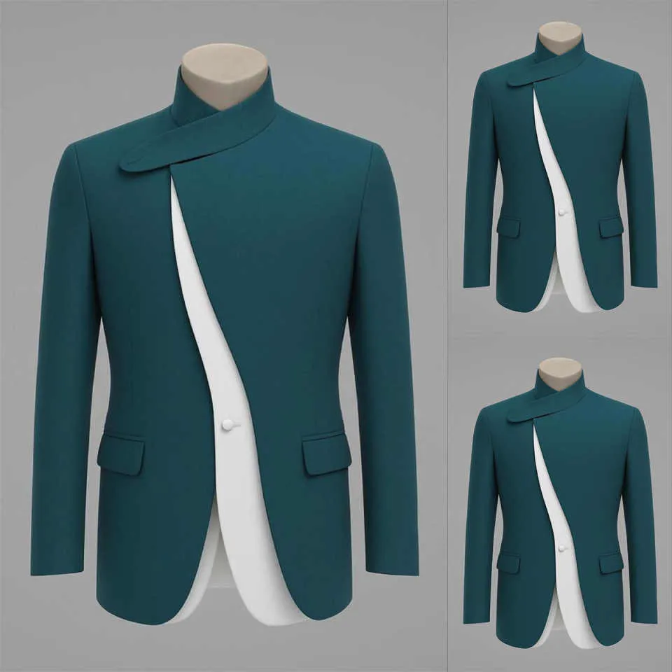 독특한 디자이너 남성 턱시도 원피스 스탠드 칼라 재킷  - Unique Men'S Formal Wear 리뷰 및 가격