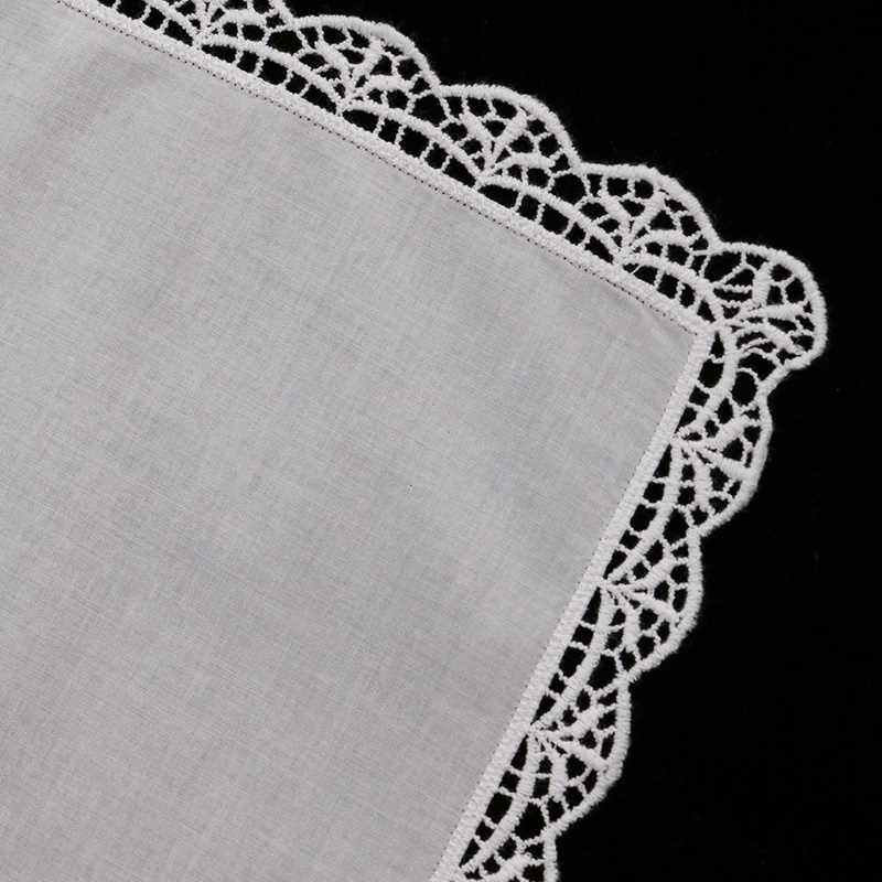 D003 화이트 100% 면 100개 레이스 손수건 자 - Monogrammed Handkerchief 리뷰 및 가격