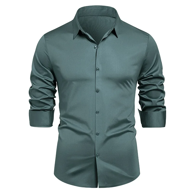 고급 정장 셔츠 남성용 봄 가을 긴팔 신축성 셔츠 구김 - Young Men Formal Wear 리뷰 및 가격