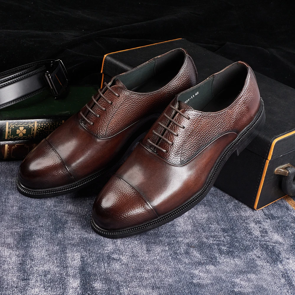 2025 남성 이탈리아 스타일 수제 정품 소가죽 옥스퍼 - Young Men Formal Wear 리뷰 및 가격