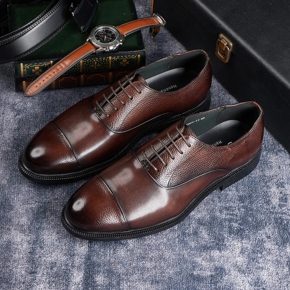 2025 남성 이탈리아 스타일 수제 정품 소가죽 옥스퍼 - Young Men Formal Wear 리뷰 및 가격