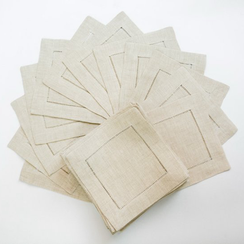 12 조각 칵테일 냅킨 화이트 헴 스티치 냅킨 파티 웨 - Monogrammed Handkerchief 리뷰 및 가격