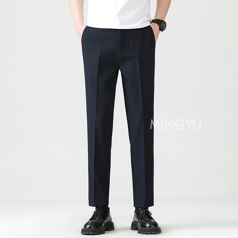 고품질 리오 셀 혼합 여름 발목 길이 바지 남성 비즈니 - Young Men Formal Wear 리뷰 및 가격