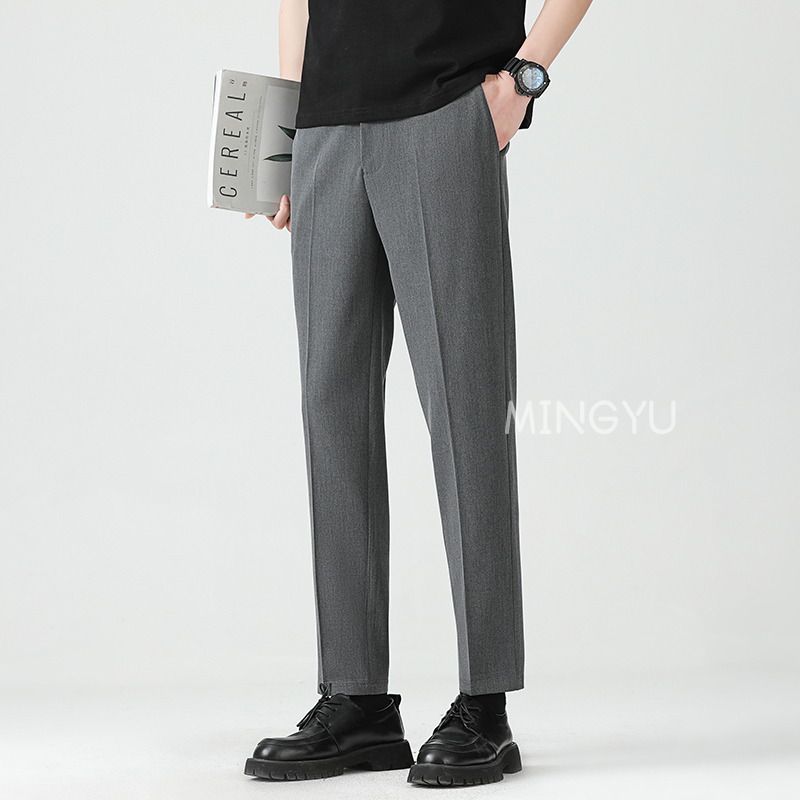 고품질 리오 셀 혼합 여름 발목 길이 바지 남성 비즈니 - Young Men Formal Wear 리뷰 및 가격