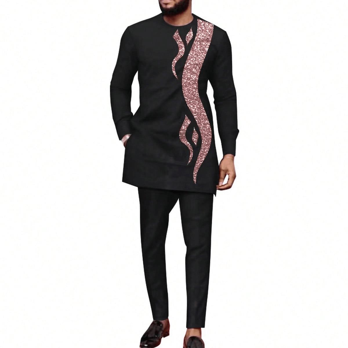 남성용 긴팔 자수 셔츠와 바지 정장, 남성용 전통 민족 - Men'S Formal Ethnic Wear 리뷰 및 가격