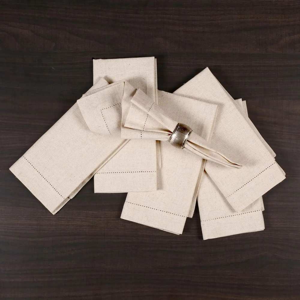 6개의 린넨 냅킨, 흰색 테이블 냅킨, 면 린넨 원단 - Monogrammed Handkerchief 리뷰 및 가격