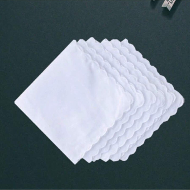 6개/면 손수건 부채 모양의 포켓 스퀘어 타월 흰색 3 - Monogrammed Handkerchief 리뷰 및 가격