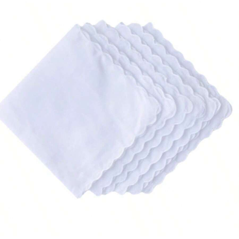 6개/면 손수건 부채 모양의 포켓 스퀘어 타월 흰색 3 - Monogrammed Handkerchief 리뷰 및 가격