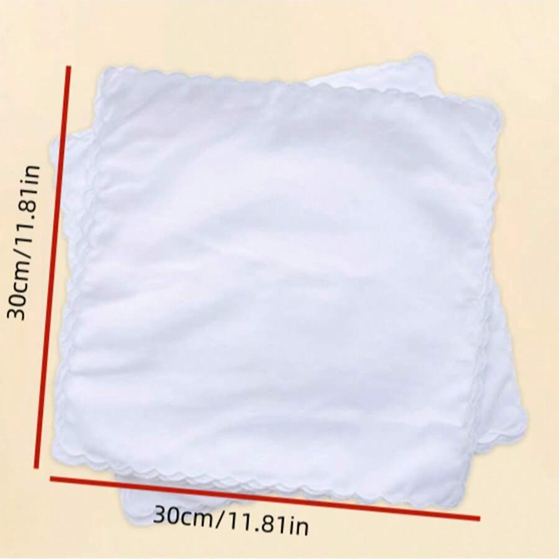 6개/면 손수건 부채 모양의 포켓 스퀘어 타월 흰색 3 - Monogrammed Handkerchief 리뷰 및 가격