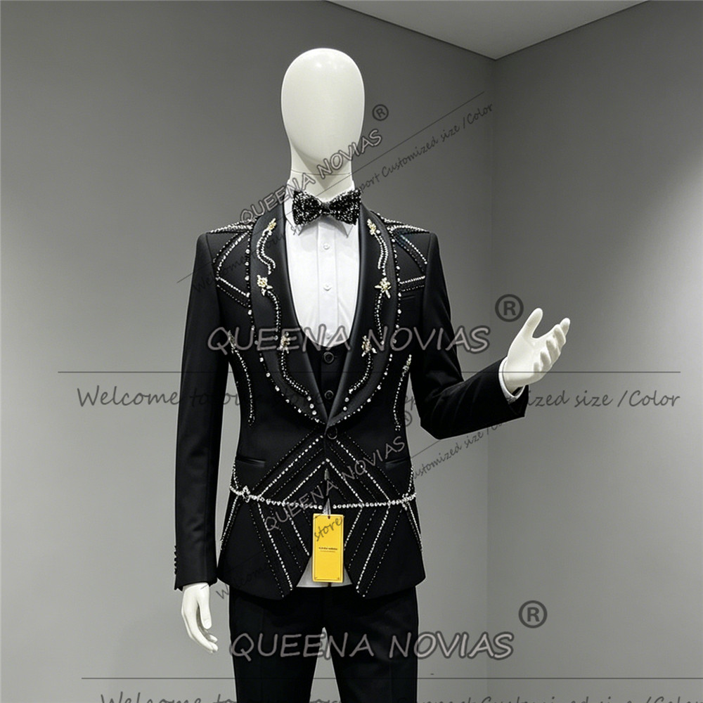 유니크 디자인 슬림핏 남성 정장 3피스 세트 신랑 예복 - Unique Men'S Formal Wear 리뷰 및 가격