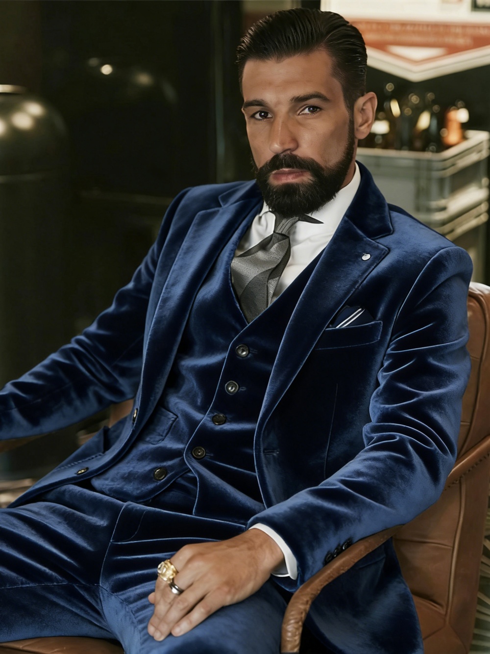 남성 벨벳 정장 3피스 댄스 파티복 노치드 라펠 남성  - Men Formal Party Wear Outfit 리뷰 및 가격