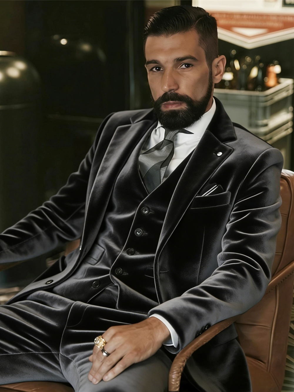 남성 벨벳 정장 3피스 댄스 파티복 노치드 라펠 남성  - Men Formal Party Wear Outfit 리뷰 및 가격